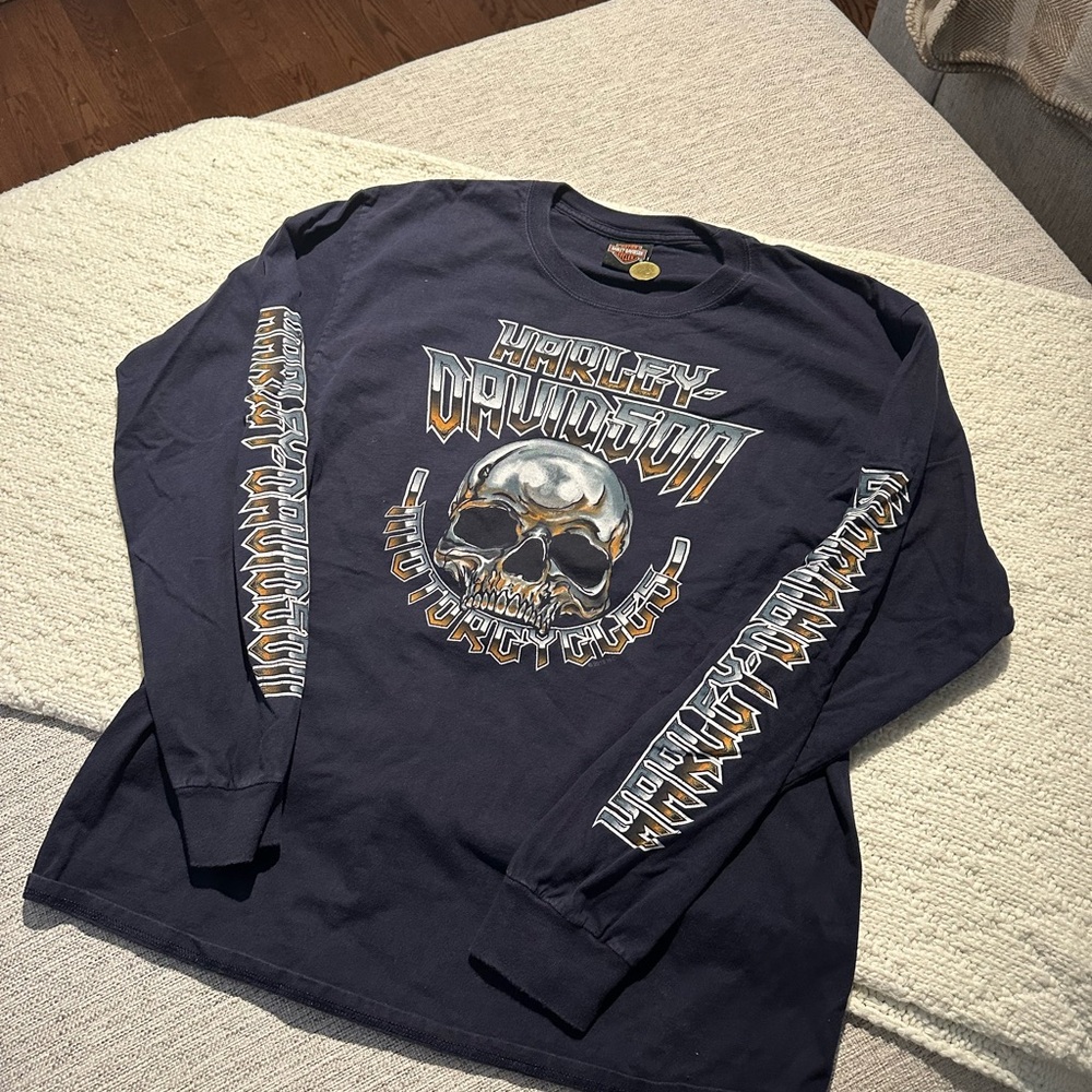 Harley-Davidson Men's navy Long Sleeve Shirt